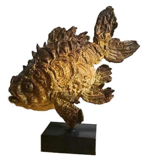Pieter Vanden Daele Bronze Fisch „Valerius“ in Bad Soden